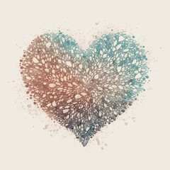 metallic sparkling heart, glass, love, valentines day gift card, wedding, gold glitter