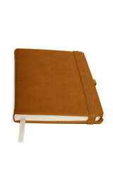 Notepad with hard cover. Top view.