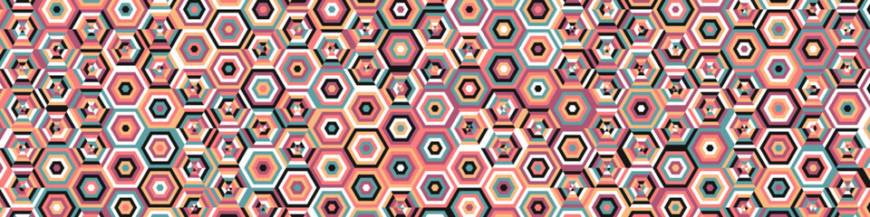  Hexagonal Maze pattern abstract illustration