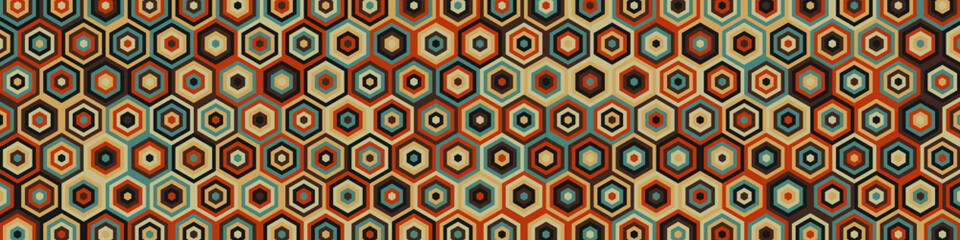  Hexagonal Maze pattern abstract illustration