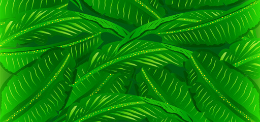 Green tropical leaves background