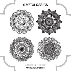 Luxury Mandala Pattern For Textile, Clothing, Or Tattoo etc. Mandala Design.