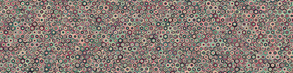  Hexagonal Maze pattern abstract illustration