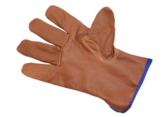 brown leather gloves