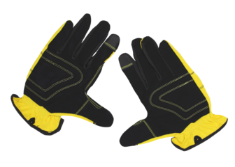 set of gloves for gardening and work isolated