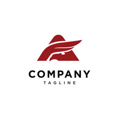Letter A and Eagle patriot logo vector template