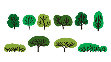 Trees illustration collection