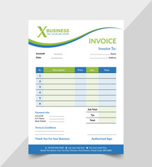 Professional invoice template design