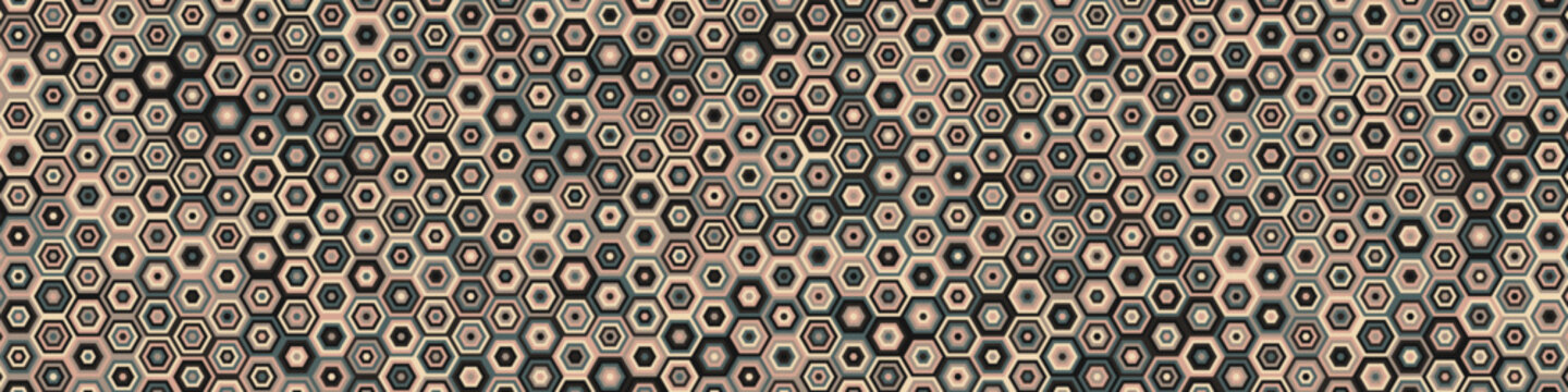  Hexagonal Maze pattern abstract illustration
