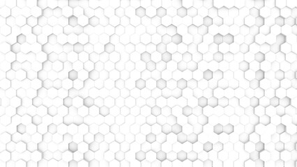 3D hexagon white background. 3d honeycomb background for the wallpaper. 3d background