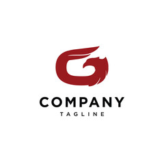 Obraz premium Letter O and Eagle patriot logo vector template