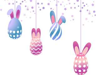 easter bunny with eggs