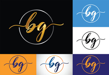 Initial Letter B G Logo Design Vector. Graphic Alphabet Symbol For Corporate Business Identity