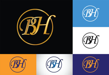 Initial Letter B H Logo Design Vector. Graphic Alphabet Symbol For Corporate Business Identity