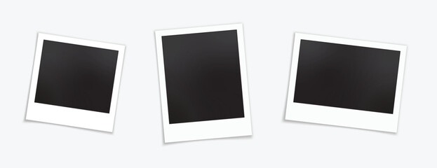 Polaroid photo frames isolated on white