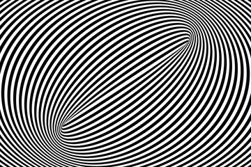 Op Art Lines Pattern with 3D Illusion Effect. Abstract Background.