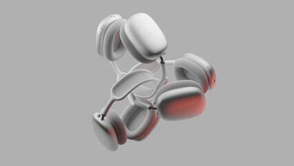 headphones on white background