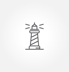 lighthouse icon vector illustration logo template for many purpose. Isolated on white background.