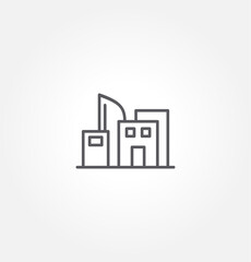 Obraz premium city icon vector illustration logo template for many purpose. Isolated on white background.