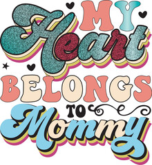 Retro Valentine’s Day sublimation Design