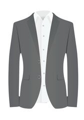 Grey elegant suit. vector illustration