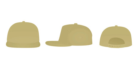 Brown baseball cap. vector illustration