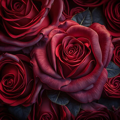 Background Photo of Roses, Valentine's Day, Love, created with Generative AI Technology