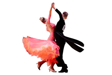couple dancers ballroom dancing sport - obrazy, fototapety, plakaty