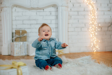 child playing on the floor