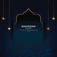 Ramadan kareem greeting islamic traditional design