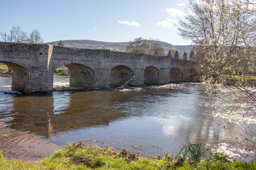 Crickhowell and the River Usk, Wales, UK.