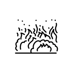 Hell black line icon. Pictogram for web page