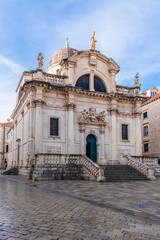 Fototapeta na wymiar The church of Saint Blaise in the old town of Dubrovnik, Croatia