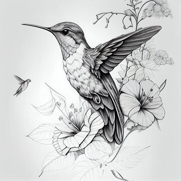 Hummingbird sketch Vectors  Illustrations for Free Download  Freepik
