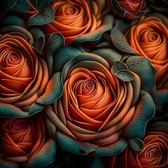 Background Photo of Roses, Valentine's Day, Love, created with Generative AI Technology