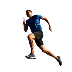 dynamic running male athlete runner