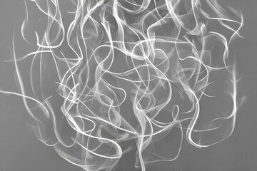 smoke abstract black and white background, generative ai