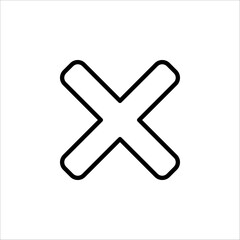 Fototapeta premium Delete icon, flat design style isolated on white background