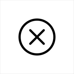 Delete icon, flat design style isolated on white background