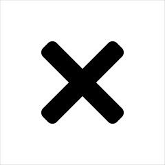 Delete icon, flat design style isolated on white background
