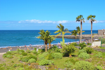 Fototapeta na wymiar Playa Jardín, Puerto de la Cruz, Tenerife