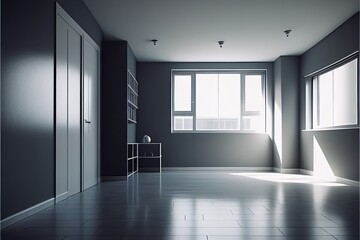 Obraz premium Empty room - Illustration of the interior of a house - Created with Generative AI