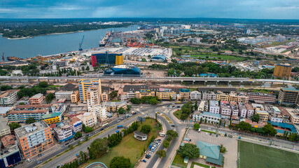 aerial view of the haven of peace, city of Dar es Salaam