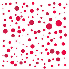 Viva magenta colored dots pattern on white background	