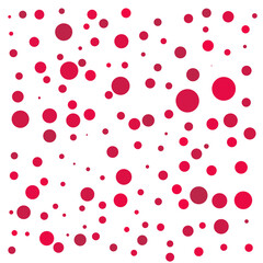 Viva magenta colored dots pattern on white background