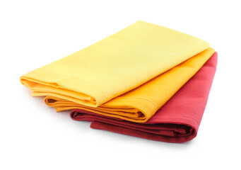 Fabric napkins for table setting isolated on white