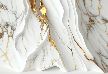 Ai generated white marble background