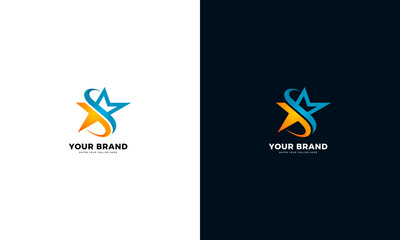 Letter S Star Logo. Type logo design is simple, elegant and easy to apply in various media. vectors