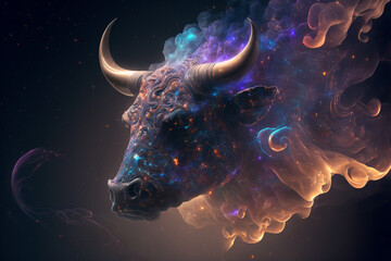 Spirit animal - bull, Generative AI