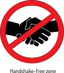 No Handshake icon. Vector illustration. No dealing. No collaboration hand washing icons in a flat design